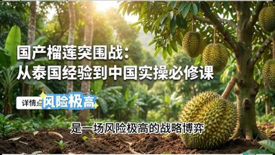 第一节：榴莲突围战：选址决策指南，告别赌运气，用硬指标圈定&ldquo;优生，课程：《国产榴莲突围战：从泰国经验到中国实操的8堂必修课（高阶实战版）》