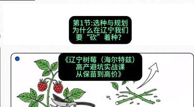 第一节： 选种与规划&mdash;&mdash;为什么在辽宁我们要&ldquo;砍&rdquo;着种？，课程：《辽宁树莓（海尔特兹）高产避坑实战课：从保苗到高价》
