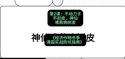 第2节：【物理手段】不动刀子不刮皮，神仙难救病树皮，课程：《经济作物冬季清园&middot;实战防坑指南》#识农AI