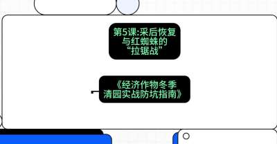 第5节：【柑橘清园】采后恢复与红蜘蛛的&ldquo;拉锯战&rdquo;，课程：《经济作物冬季清园&middot;实战防坑指南》#识农AI