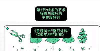 第03节：线条的艺术&mdash;&mdash;绿篱与模纹的平整度特训，课程：《景观树木&ldquo;整形外科&rdquo;造型实战特训营》#识农AI